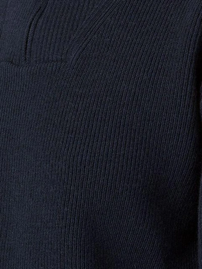 Shop Maison Margiela Zipped Knitted Top - Blue