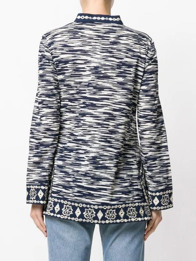 Shop Tory Burch Embellished Tory Tunic In Blue