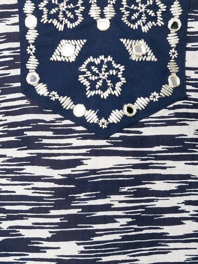 Shop Tory Burch Embellished Tory Tunic In Blue