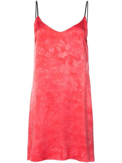 Shop Amiri Tie Dye Slip Dress In Pink