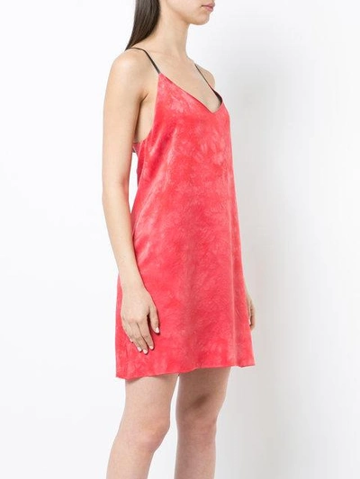 Shop Amiri Tie Dye Slip Dress In Pink