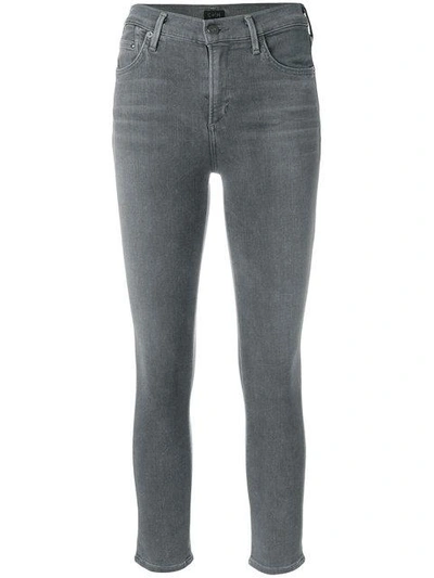 Shop Citizens Of Humanity Rocket Crop Skinny Jeans In Grey