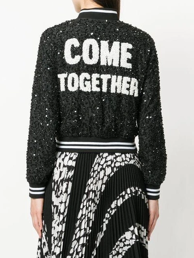 Shop Alice And Olivia Embellished Bomber Jacket