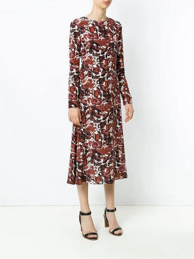 Shop Andrea Marques Lisbon Print Midi Dress In Est Lisboa Vermelha