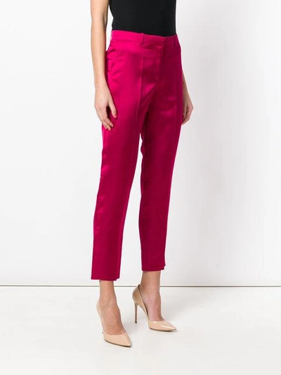 Shop Givenchy High Waist Tapered Trousers In Pink