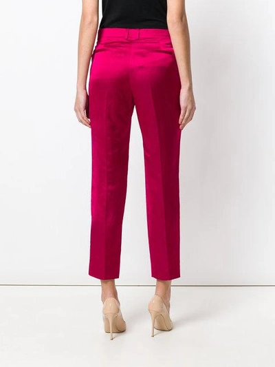 Shop Givenchy High Waist Tapered Trousers In Pink