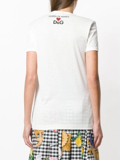 Shop Dolce & Gabbana Queen Of Hearts T In White