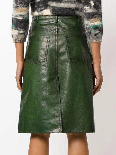 Shop Prada A-line Midi Skirt - Green