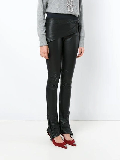 Shop Andrea Bogosian Layered Skinny Trousers - Black
