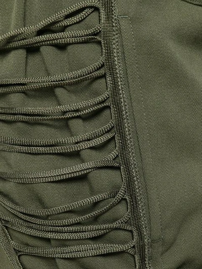 Shop Saint Laurent Drawstring Tie-detail Shorts In Green
