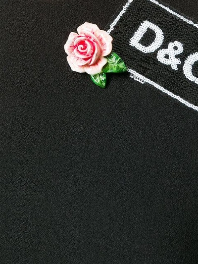 Shop Dolce & Gabbana Logo Detail Dress In Black