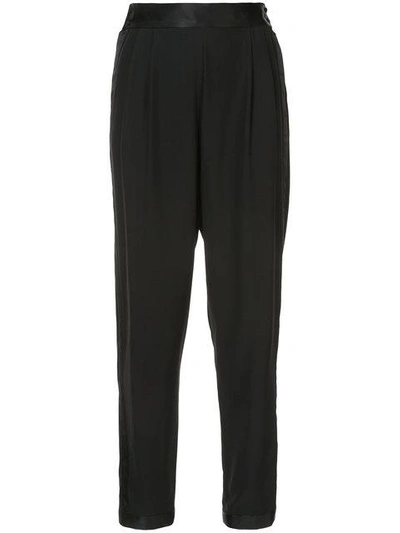 Shop Fleur Du Mal High-waisted Tailored Trousers - Black