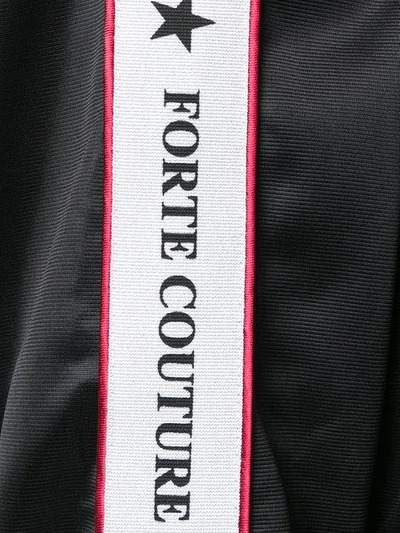 Shop Forte Couture Side Strip Bomber Jacket  In Black