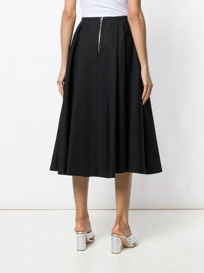 Shop Rochas High-waisted Full Midi Skirt - Black