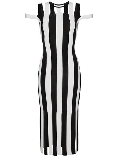 Shop Christopher Kane Knit Bodycon Stripe Dress