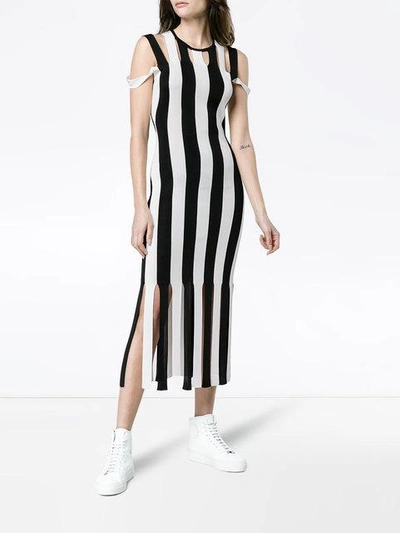 Shop Christopher Kane Knit Bodycon Stripe Dress