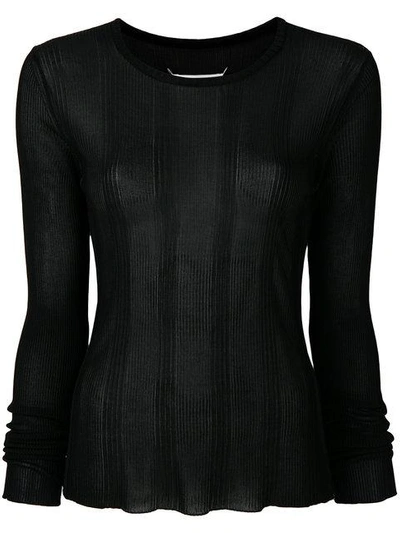 Shop Maison Margiela Long-sleeve Sweater In Black