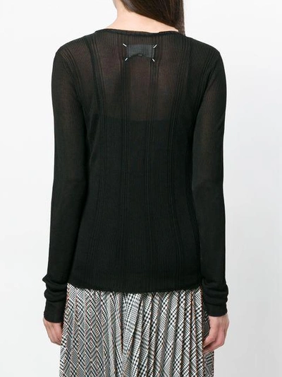 Shop Maison Margiela Long-sleeve Sweater In Black