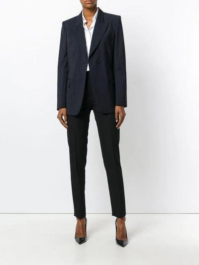 Saint Laurent Tapered High-waist Trousers In Black