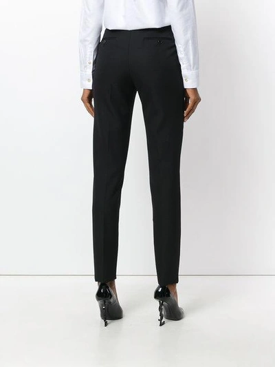 Saint Laurent Tapered High-waist Trousers In Black