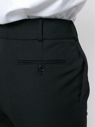 Saint Laurent Tapered High-waist Trousers In Black