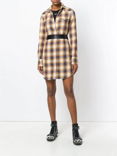 Shop R13 Plaid Shirt Dress