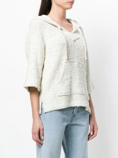 Shop Levi's : Made & Crafted Shortsleeved Hoodie - Neutrals In Nude & Neutrals