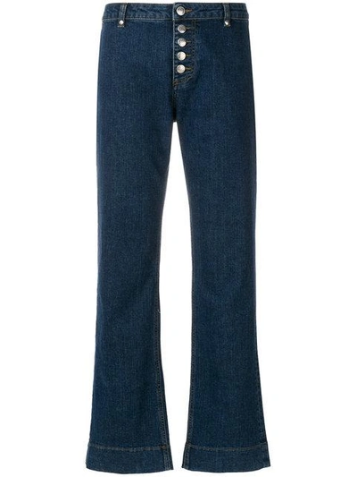 Shop Alexa Chung Flared Buttoned Jeans