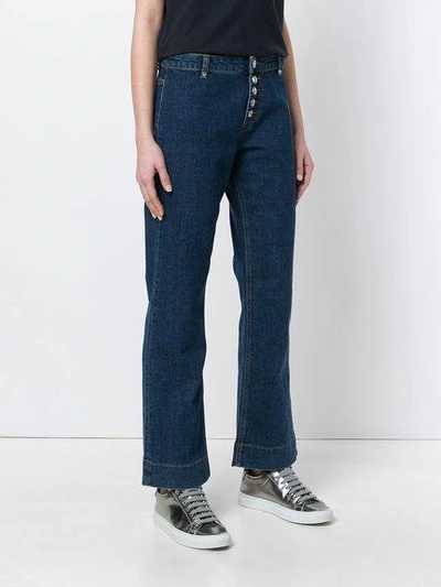 Shop Alexa Chung Flared Buttoned Jeans