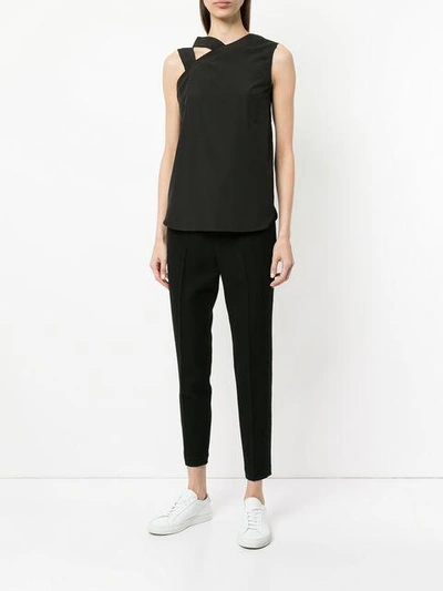 Monographie Strap Asymmetric Top In Black
