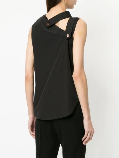 Monographie Strap Asymmetric Top In Black
