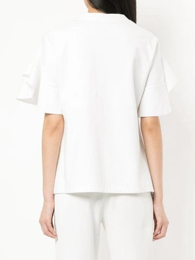 Shop Goen J Goen.j Asymmetric Paneled T-shirt - White