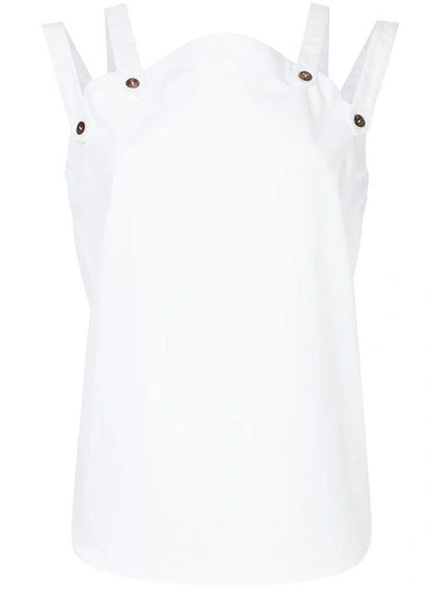 Shop Monographie Fragment Sleeveless Top In White