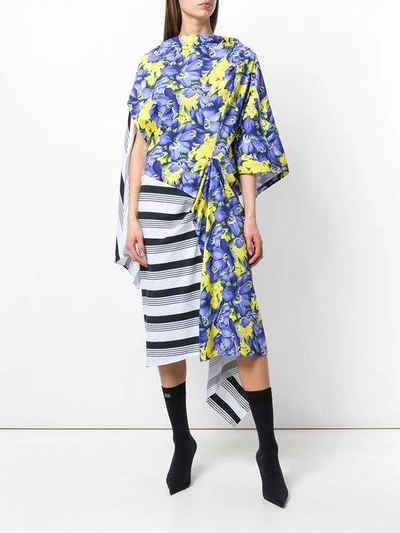 Shop Balenciaga 'bal' Kleid - Mehrfarbig In Multicolour