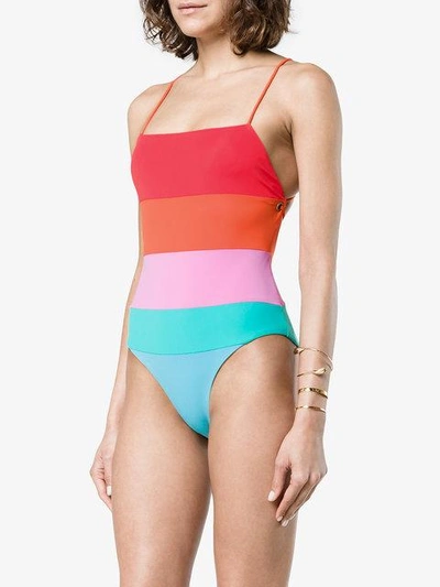 Shop Mara Hoffman Olympia Swimsuit In Multicolour