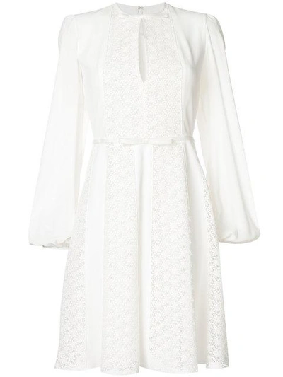 Shop Giambattista Valli Lace Panel Dress - White