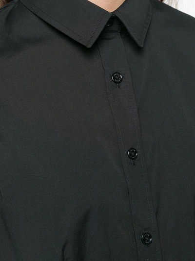 Shop Carolina Herrera Three-quarter Sleeve Classic Shirt In Black