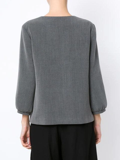 Shop Olympiah 'andes' Bluse In Grey