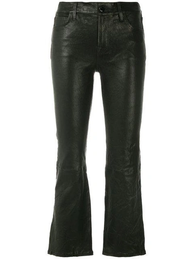 Shop J Brand Selena Boot Cut Trousers In Black