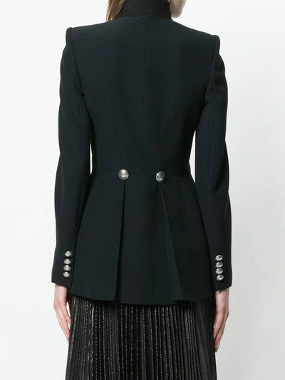 Shop Alexander Mcqueen High Collar Buttoned Jacket