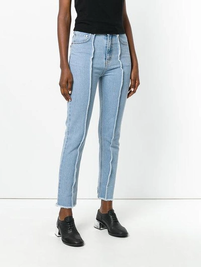 Shop Rokh High Rise Jeans In Blue