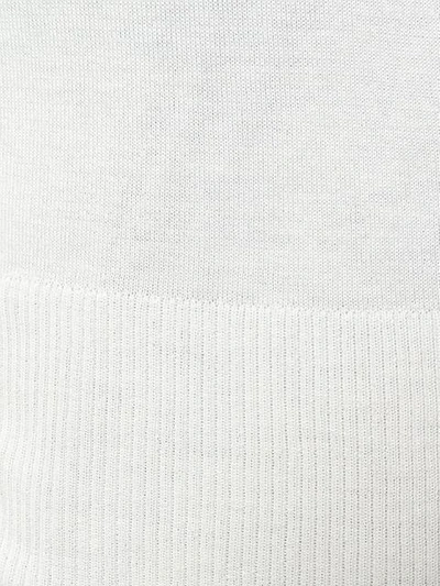 N•peal Superfine Cropped Cardigan In White