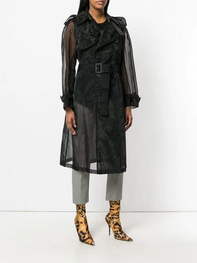 Shop Maison Margiela Sheer Tailored Coat