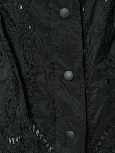 Shop Ermanno Scervino Embroidered Shell Jacket - Black