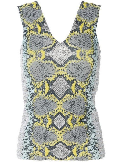 Shop Ferragamo Python Print Top