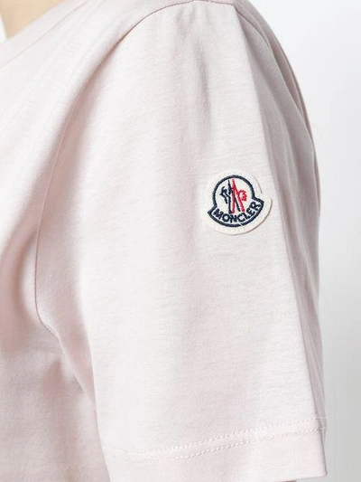 Shop Moncler Logo Patch T In Pink