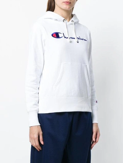 Shop Champion Reverse Weave Hoodie In White