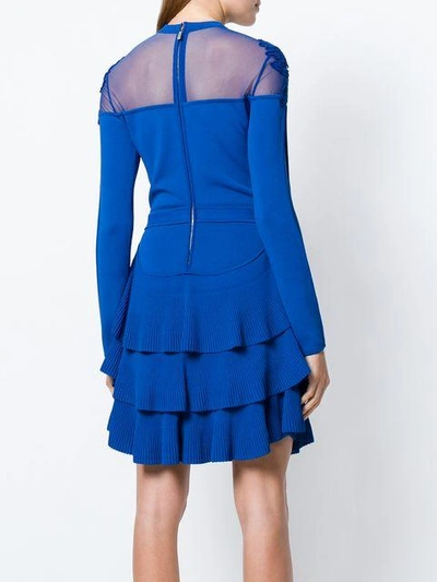 Shop Elie Saab Pleated Ruffle Mini Dress