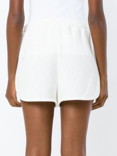 Shop Martha Medeiros Lace Boxer Shorts - White