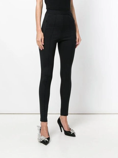 Shop Balenciaga High Waisted Leggings With Rear Logo In Black